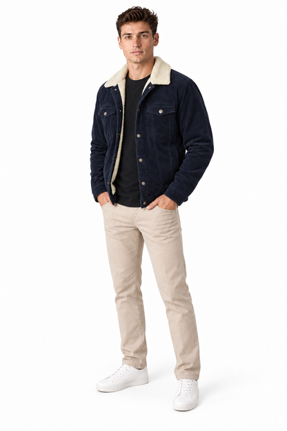 Men's Sherpa-Lined Corduroy Jacket | Glitz & Fashion