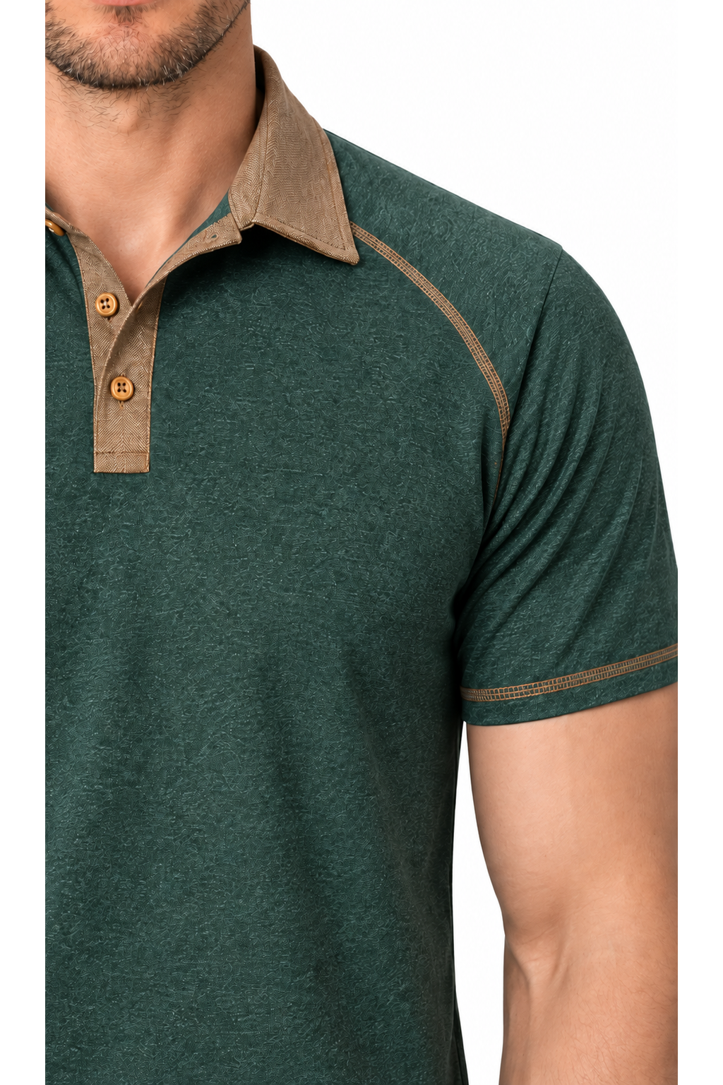 Men's Polo Shirt Contrast Stitching Short Sleeves | Glitz & Fashion