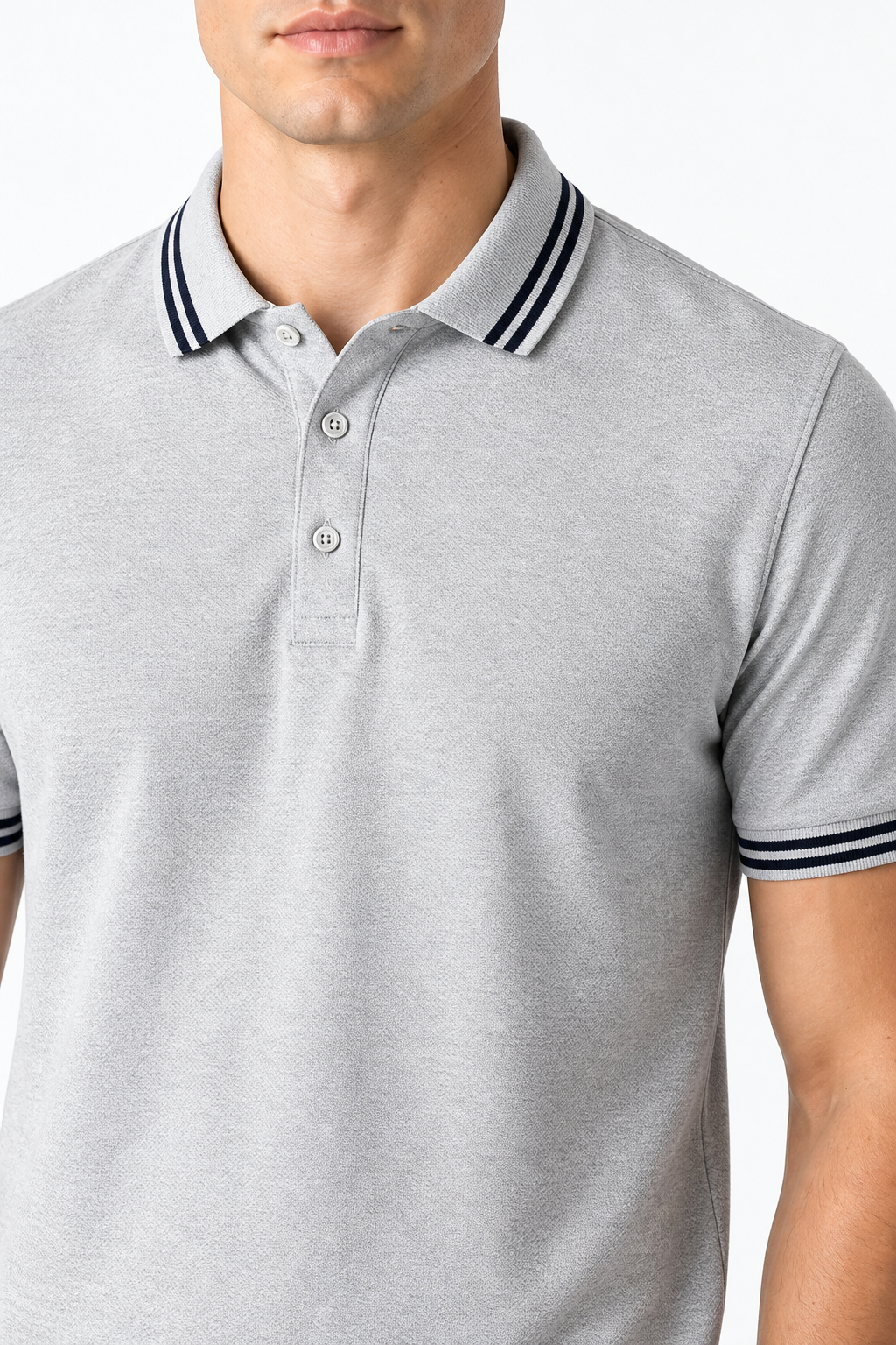 Men's Polo Shirt Contrast Trim Short Sleeves | Glitz & Fashion