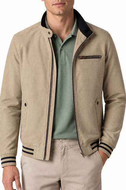Men's Jacket Contrast Trim Classic Fit | Glitz & Fashion