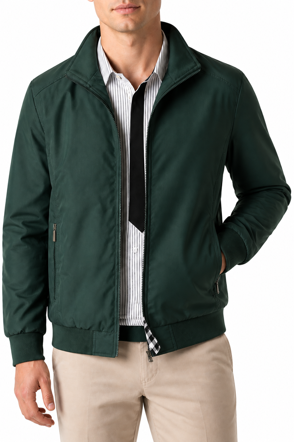 Men's Bomber Jacket Lightweight Build Classic Fit | Glitz & Fashion