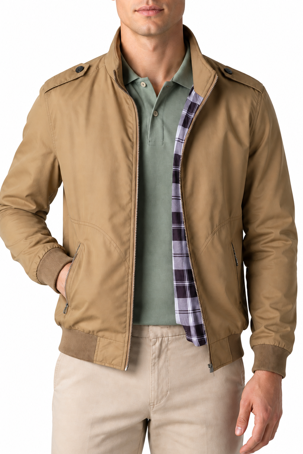 Men's Bomber Jacket Lightweight Build Classic Fit | Glitz & Fashion