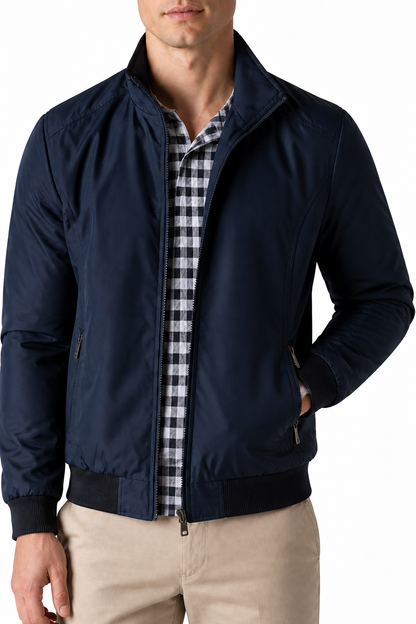 Men's Bomber Jacket Lightweight Build Classic Fit | Glitz & Fashion