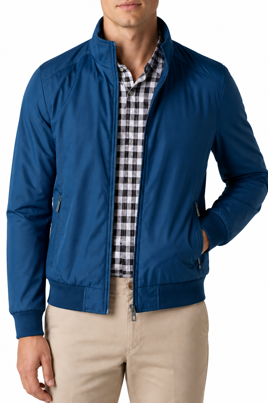 Men's Bomber Jacket Lightweight Build Classic Fit | Glitz & Fashion