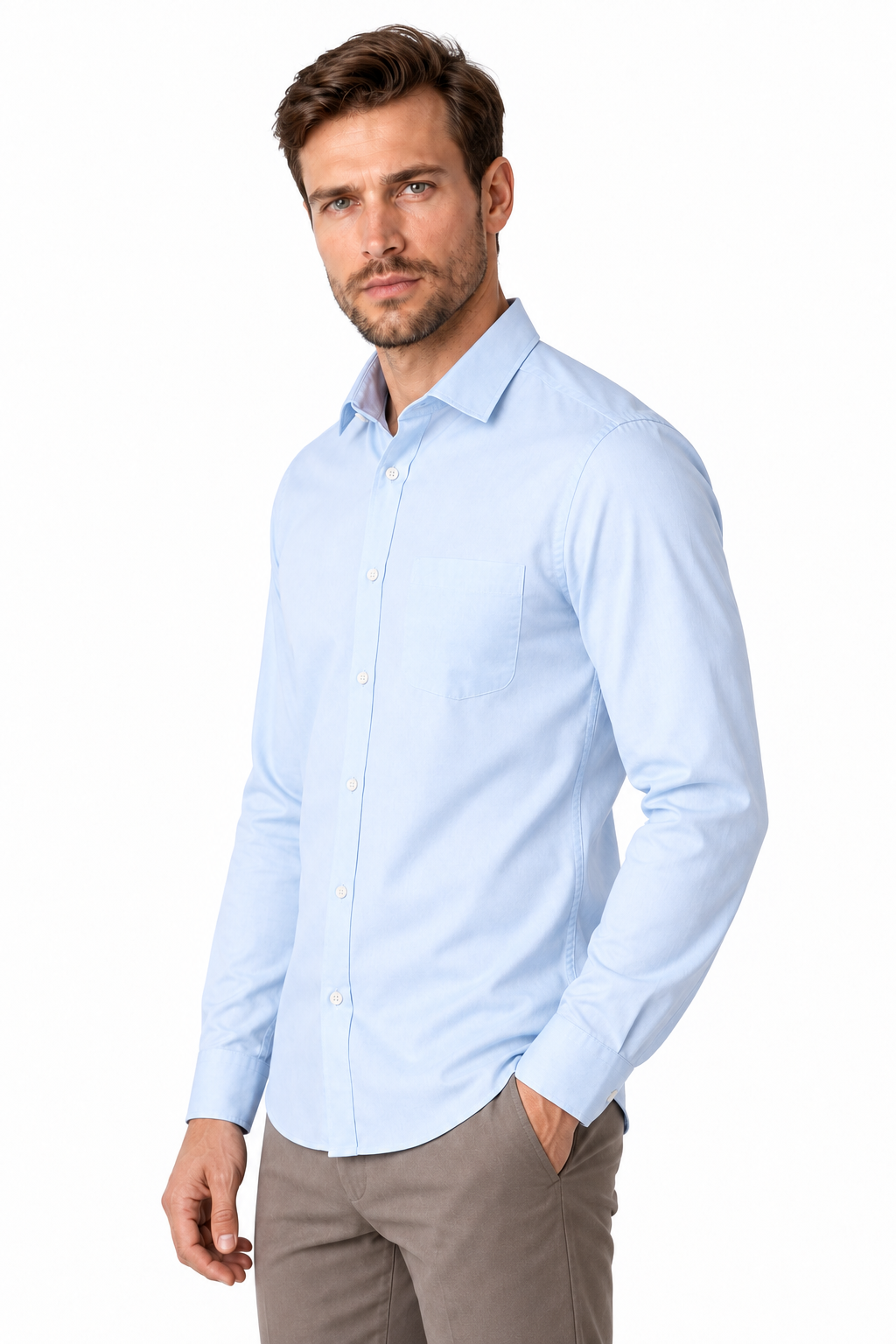 Men's Business Shirt Slim Fit Clean Finish | Glitz & Fashion