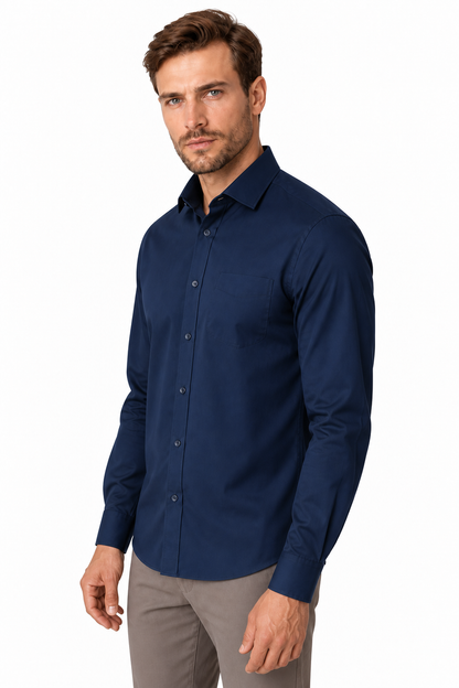 Men's Business Shirt Slim Fit Clean Finish | Glitz & Fashion