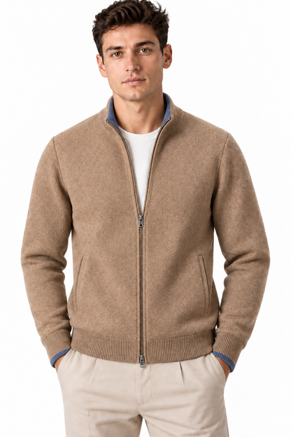 Men's Merino Full-Zip Jacket | Glitz & Fashion