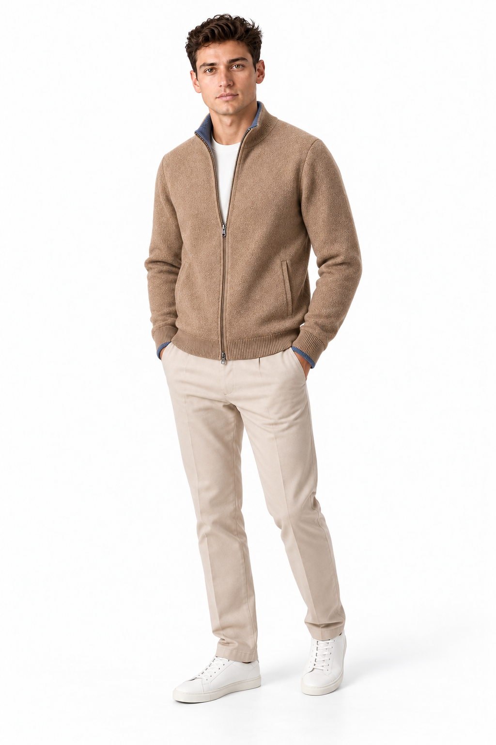 Men's Merino Full-Zip Jacket | Glitz & Fashion