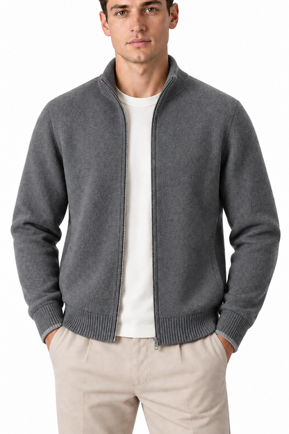 Men's Merino Full-Zip Jacket | Glitz & Fashion