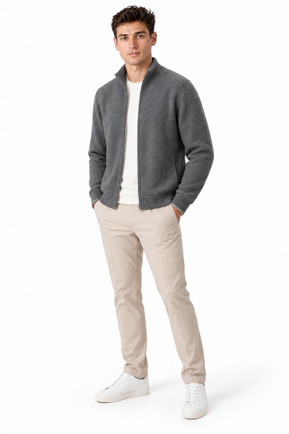 Men's Merino Full-Zip Jacket | Glitz & Fashion