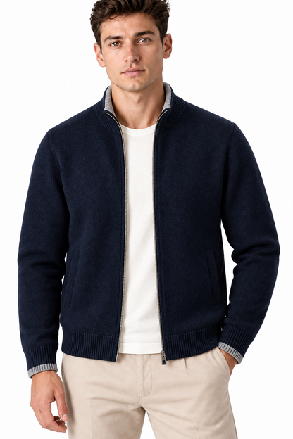 Men's Merino Full-Zip Jacket | Glitz & Fashion
