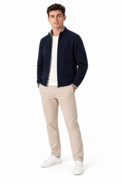 Men's Merino Full-Zip Jacket | Glitz & Fashion