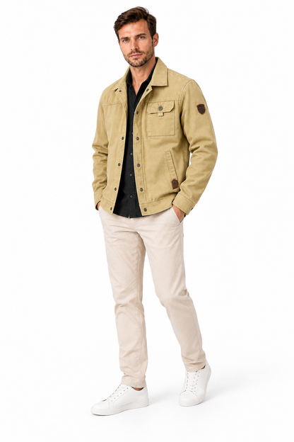 Men's Utility Button-Up Jacket | Glitz & Fashion