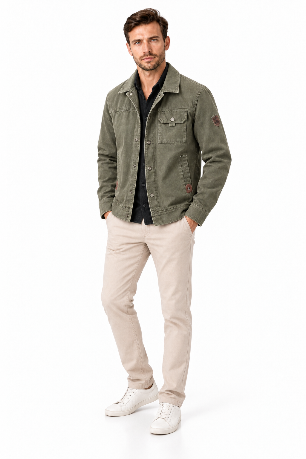Men's Utility Button-Up Jacket | Glitz & Fashion