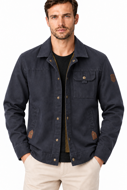 Men's Utility Button-Up Jacket | Glitz & Fashion