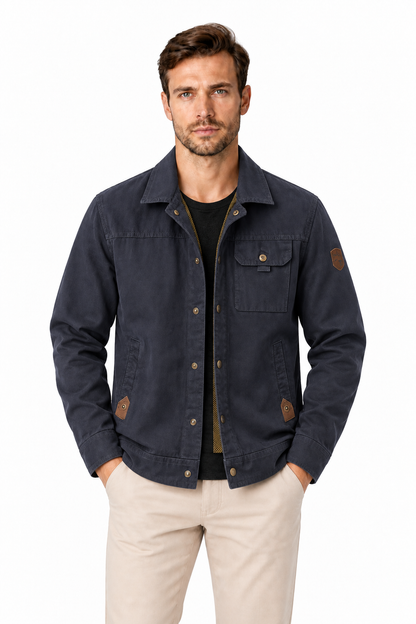 Men's Utility Button-Up Jacket | Glitz & Fashion