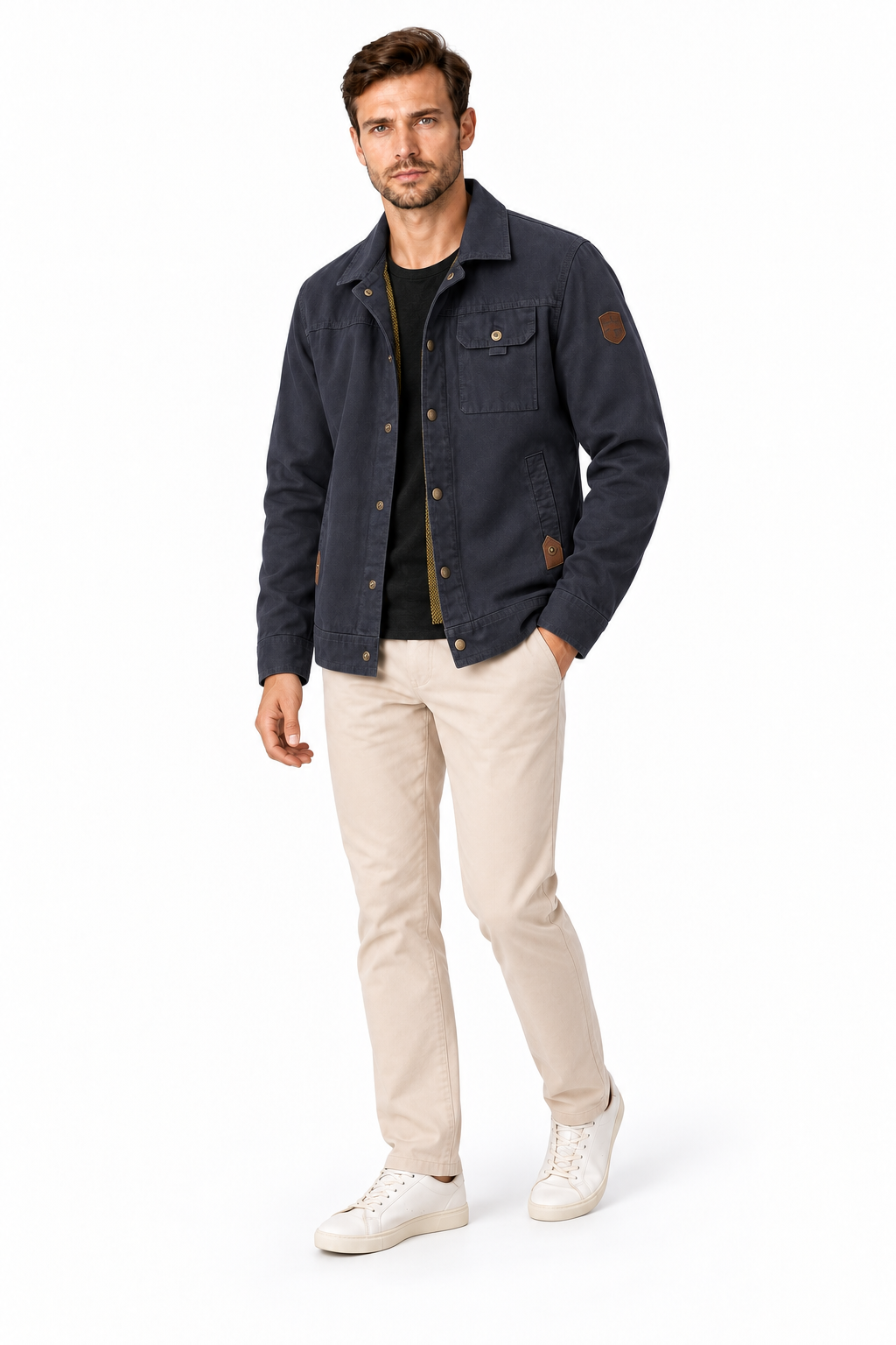 Men's Utility Button-Up Jacket | Glitz & Fashion