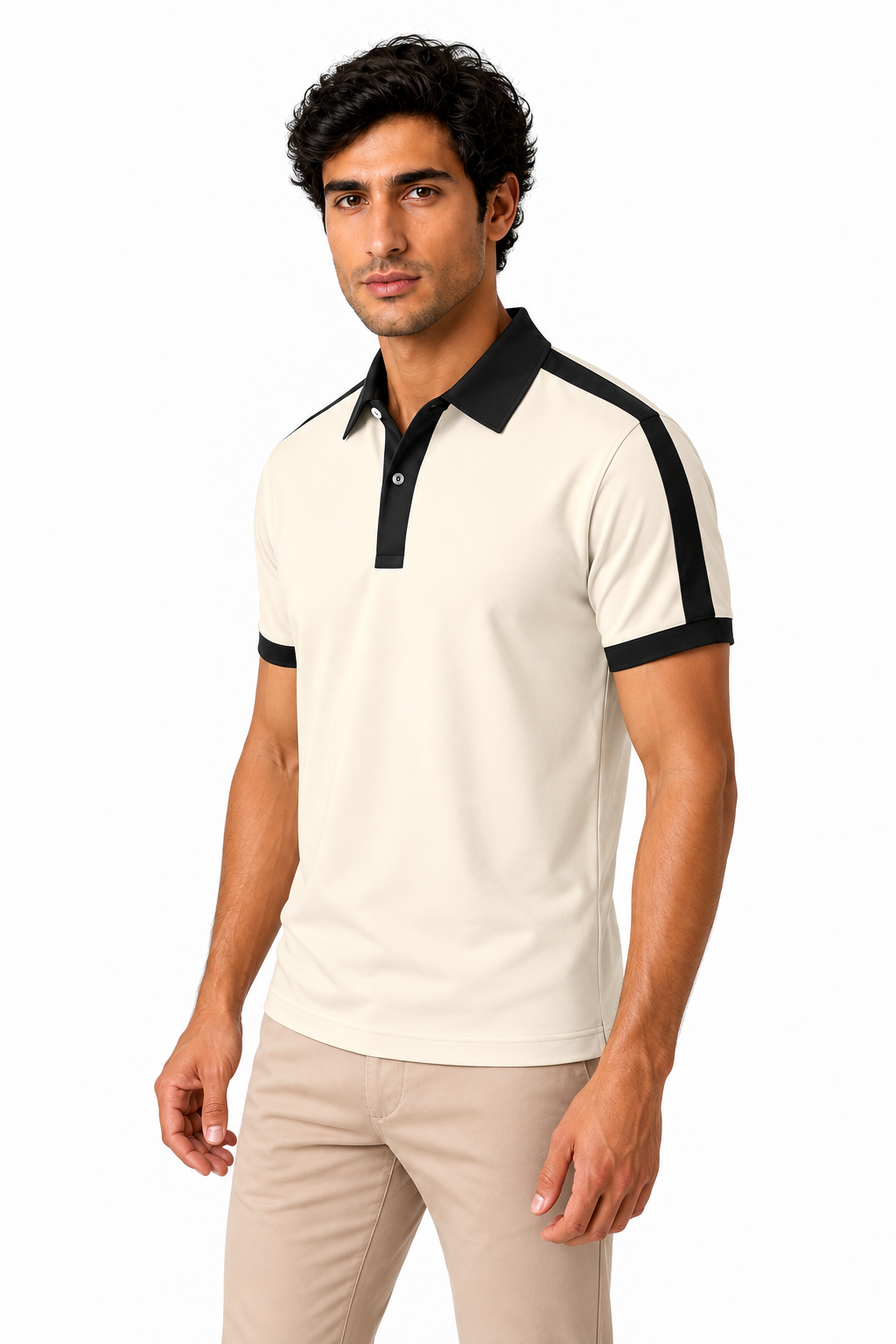 Men's Business Polo Contrast Trim Refined Fit | Glitz & Fashion