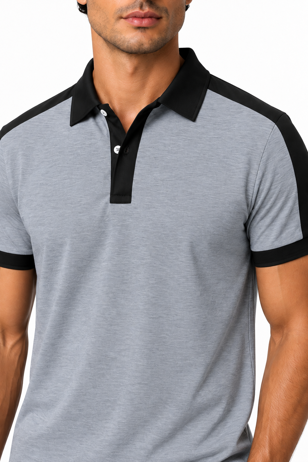 Men's Business Polo Contrast Trim Refined Fit | Glitz & Fashion