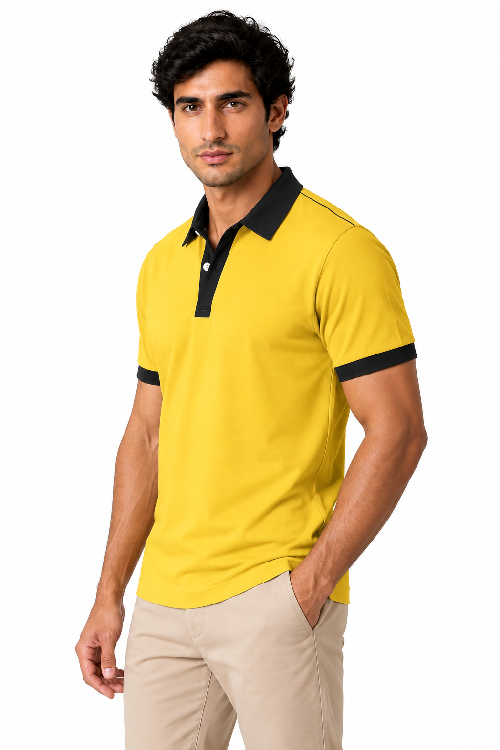 Men's Business Polo Contrast Trim Refined Fit | Glitz & Fashion