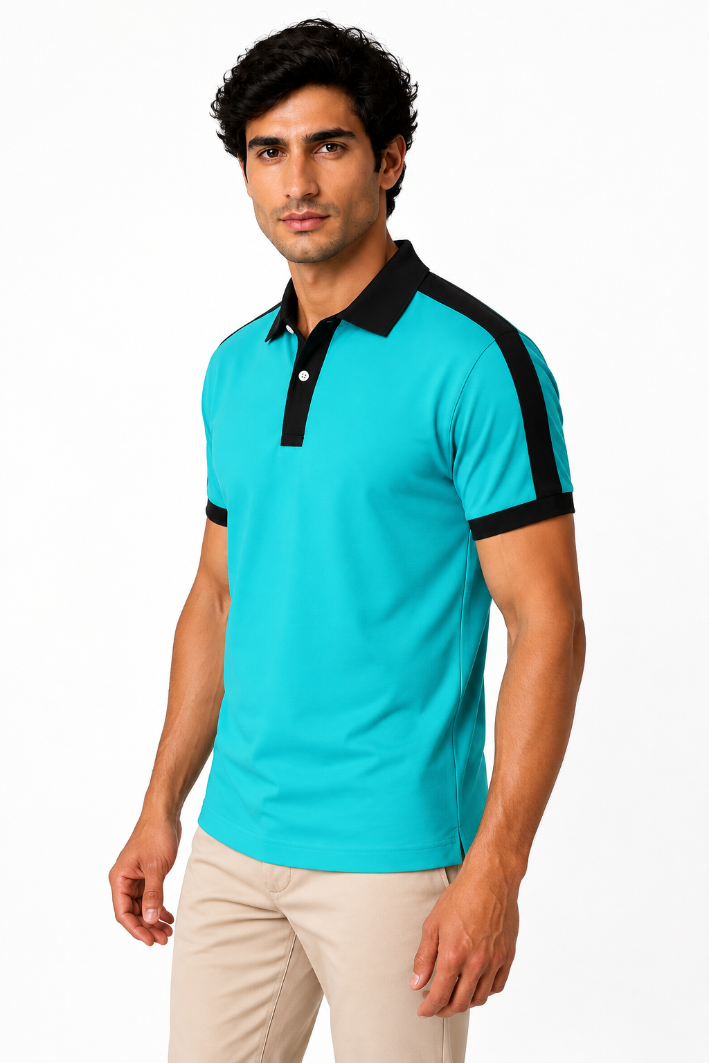 Men's Business Polo Contrast Trim Refined Fit | Glitz & Fashion