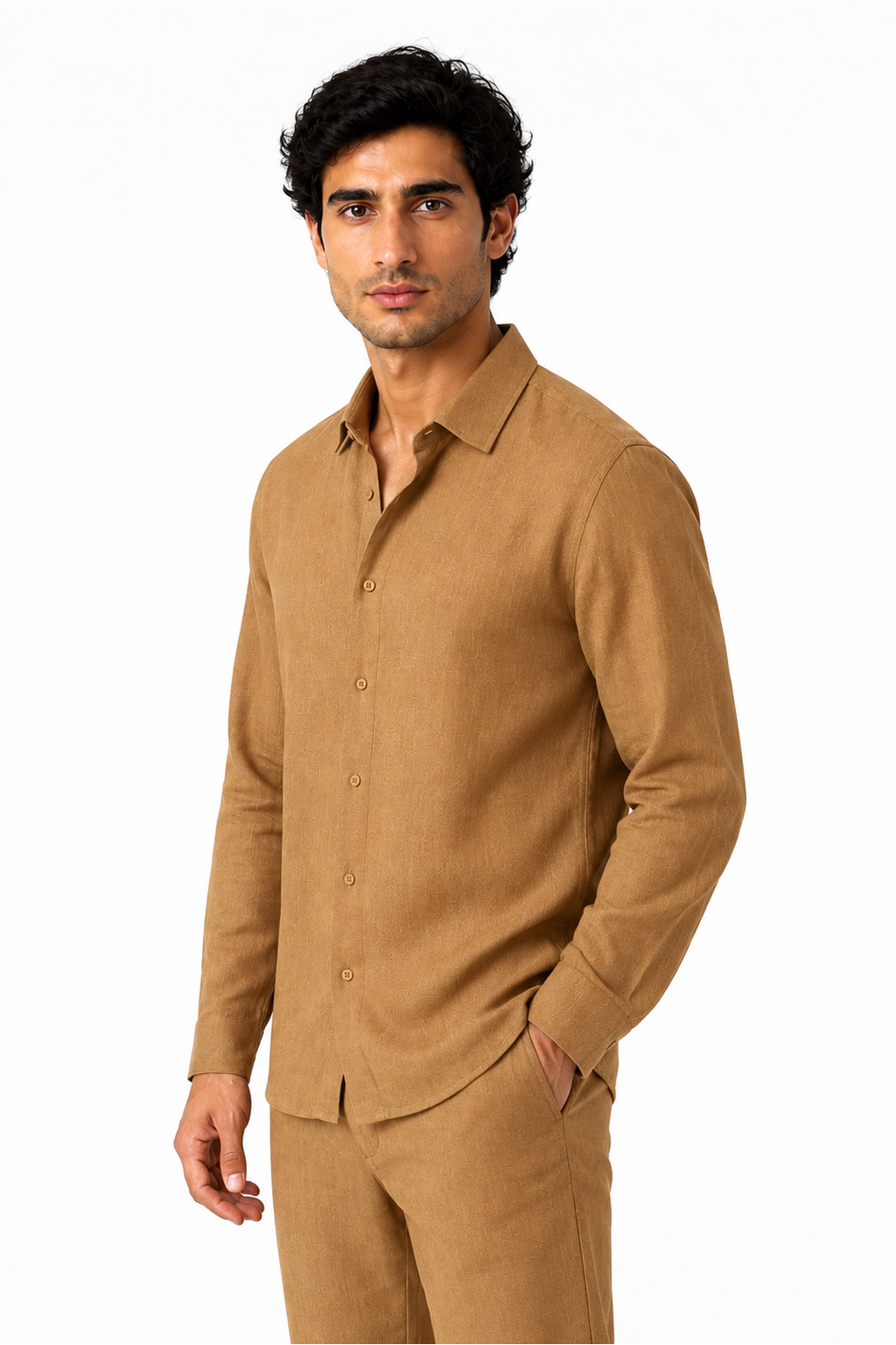 Men's Button-Up Shirt Relaxed Fit Long Sleeves | Glitz & Fashion