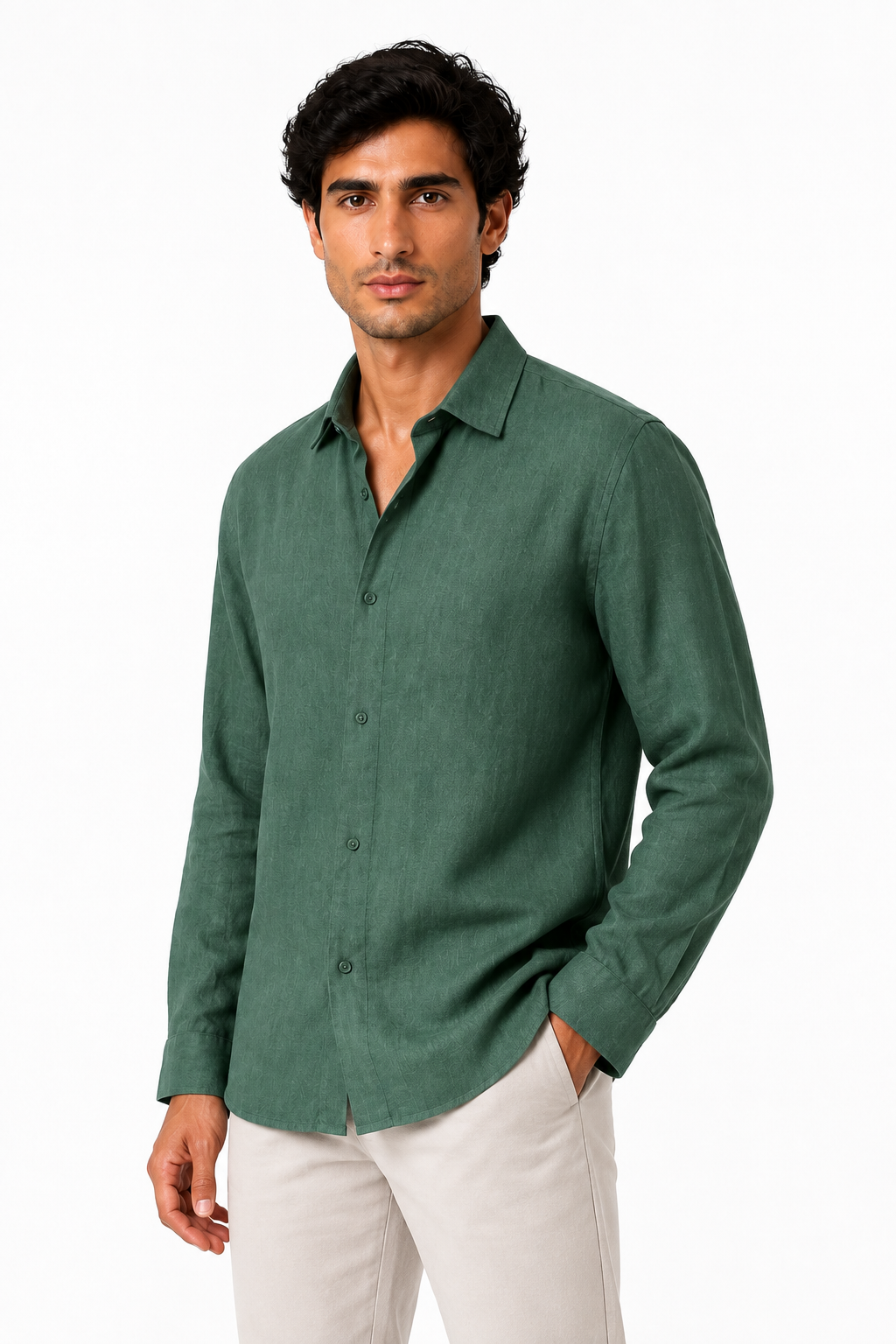Men's Button-Up Shirt Relaxed Fit Long Sleeves | Glitz & Fashion