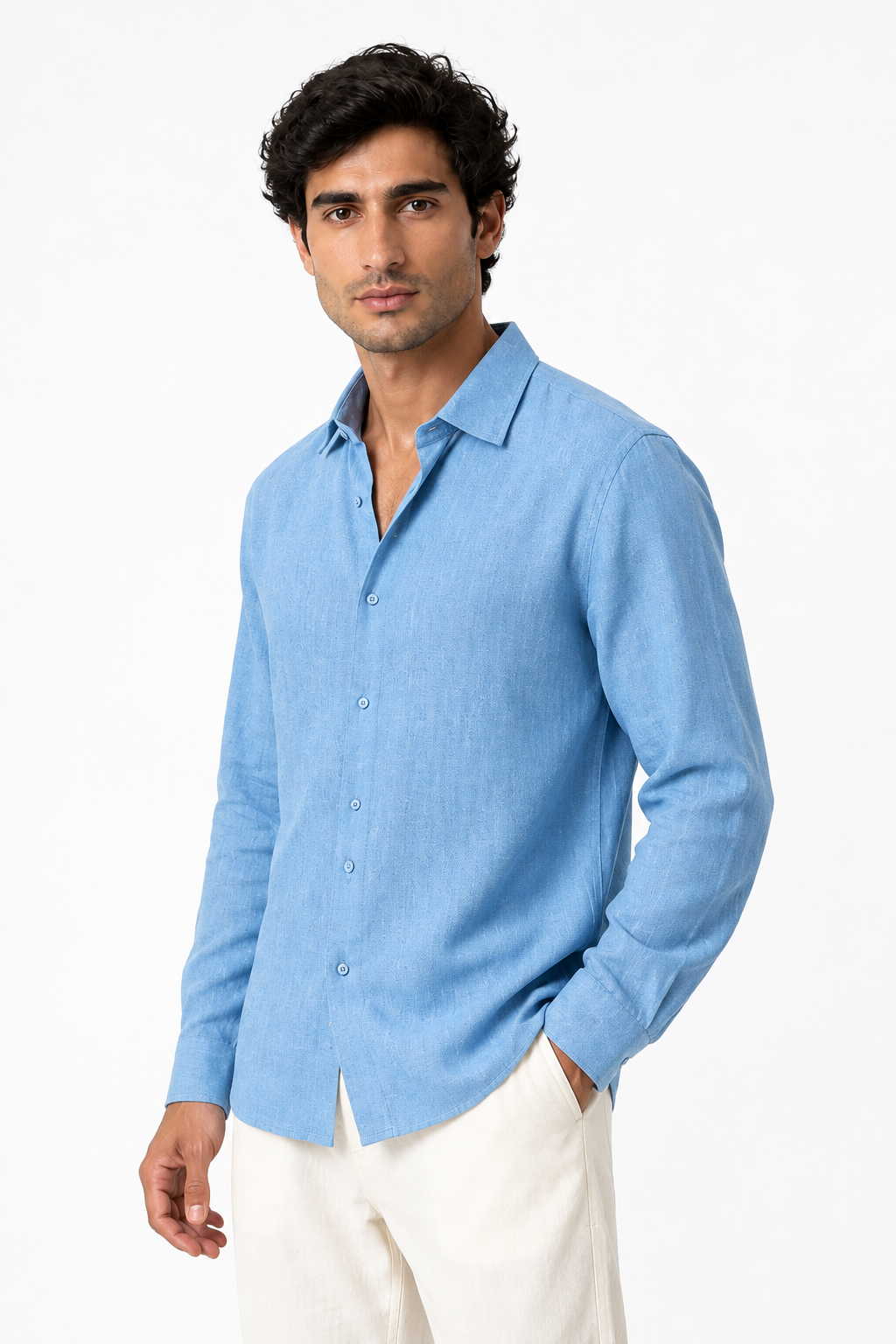 Men's Button-Up Shirt Relaxed Fit Long Sleeves | Glitz & Fashion