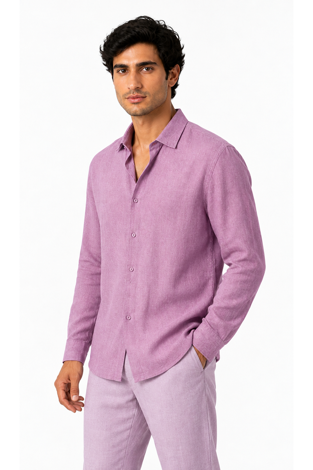 Men's Button-Up Shirt Relaxed Fit Long Sleeves | Glitz & Fashion