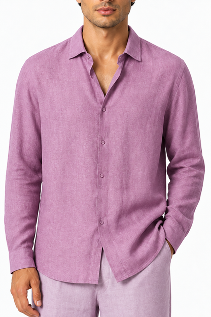 Men's Button-Up Shirt Relaxed Fit Long Sleeves | Glitz & Fashion