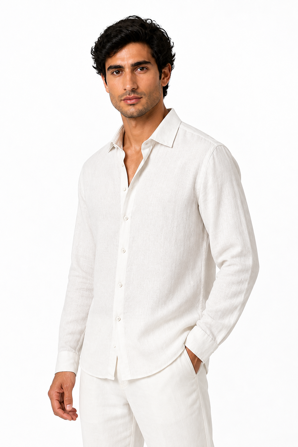 Men's Button-Up Shirt Relaxed Fit Long Sleeves | Glitz & Fashion