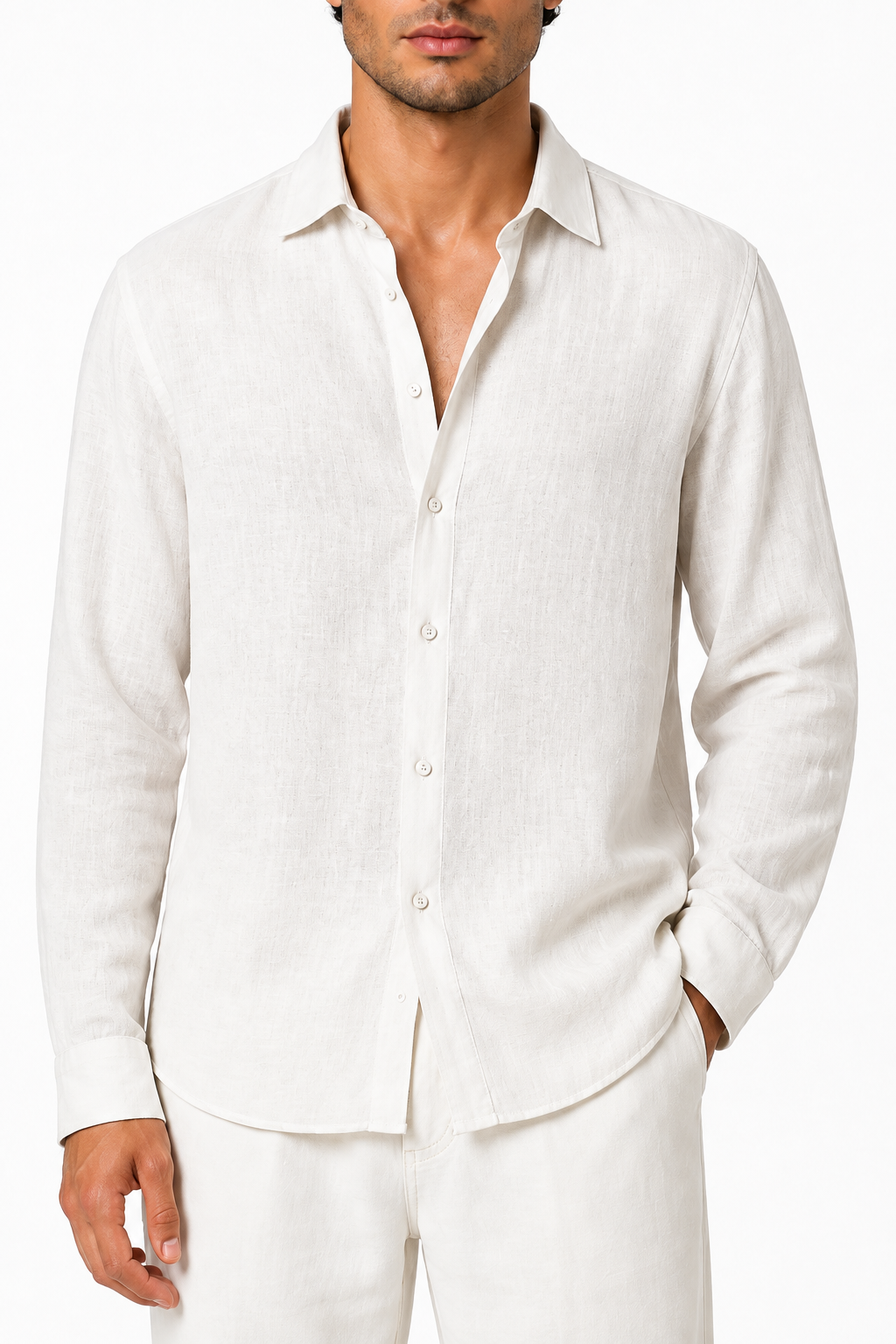 Men's Button-Up Shirt Relaxed Fit Long Sleeves | Glitz & Fashion