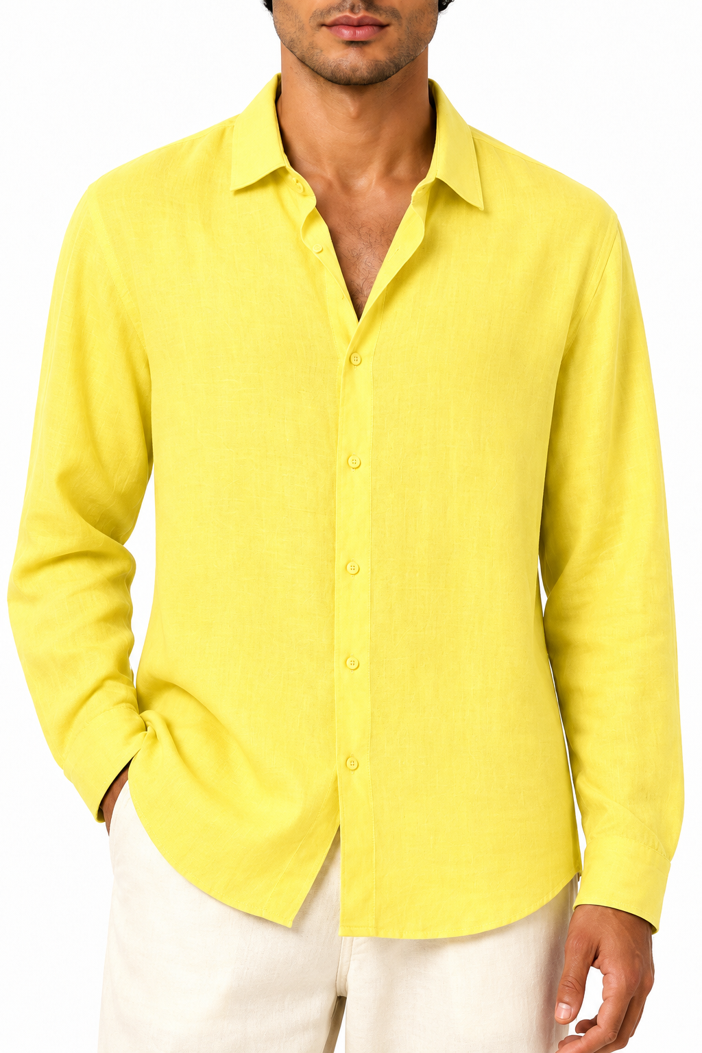 Men's Button-Up Shirt Relaxed Fit Long Sleeves | Glitz & Fashion