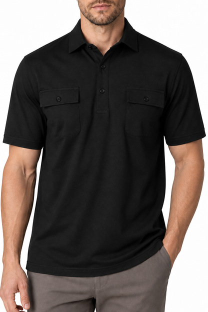 Men's Polo Shirt Utility Pocket Casual Fit | Glitz & Fashion
